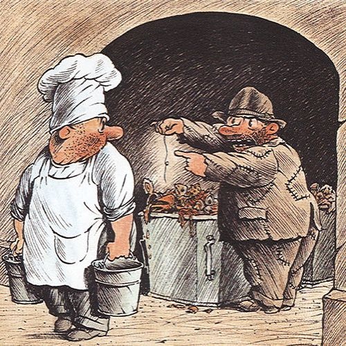 Небритые человечки карикатуриста Юрия Кособукина
