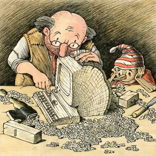 Небритые человечки карикатуриста Юрия Кособукина